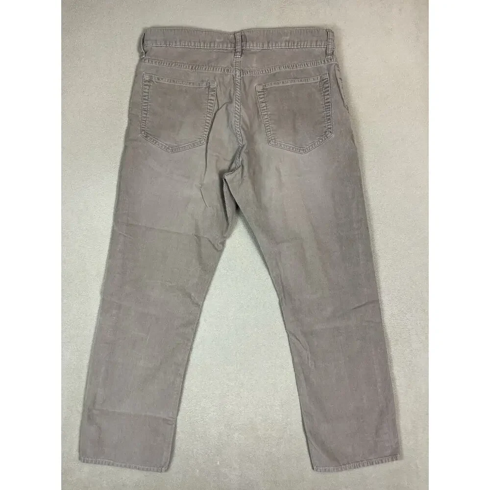 J. Crew Pants‎ Jeans 33x30 Brown Corduroy Straight Leg Regular Fit Mid Rise